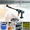 PAOWAFOL Cordless High pressure washers for Makita 18V Battery, Portable Pressure Washer with 6-in-1 Nozzle for Car Floor Fence Wall Cleaning (Battery Not Included)