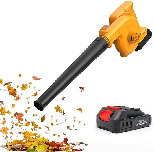 PAOWAFOL Cordless Power-operated blowers, 21V Powerful Electric Leaf Blower, 18000RPM Lightweight Leaf Blower for Lawn Care, Patio, Blowing Leaves