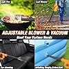 PAOWAFOL Cordless Power-operated blowers, 21V Powerful Electric Leaf Blower, 18000RPM Lightweight Leaf Blower for Lawn Care, Patio, Blowing Leaves