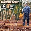 PAOWAFOL Cordless Power-operated blowers, 21V Powerful Electric Leaf Blower, 18000RPM Lightweight Leaf Blower for Lawn Care, Patio, Blowing Leaves