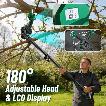 Battery Powered Cordless Pruner Shear with Brushless Motor, Handheld Small Power Pruner Electric 2X Battery Operated Pruner with for Trees Prunning Trimming