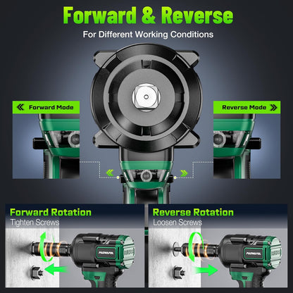 2026 New Upgrade 1106ft-lbs(1500N.m) Impact Wrench, High Torque 1/2 Impact Gun with 21V 2x4.0AH Battery, Fast Charger & 5 Sockets, 3500IPM Brushless Impact Driver for Home Car Truck Tires