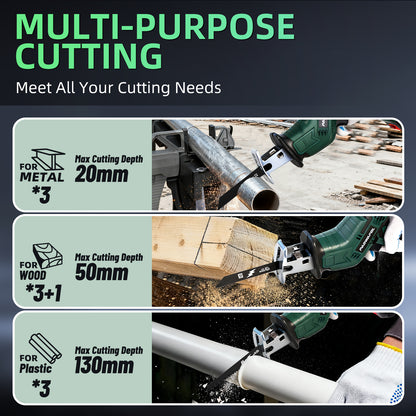 Cordless chainsaw with powerful motor, fast cuts, and easy handling for tree trimming with 2 batteries