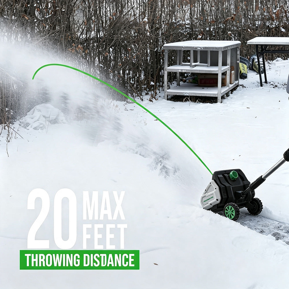 Cordless Snowe Blower 12 INCH Snow Shovel with Directional Plate & Adjustable Front Handle